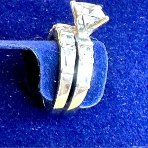 .925 Sterling Silver Wedding Set